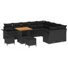 vidaXL Tuin Sofa Set 12 st 11-Aantal zitplaatsen Zwart