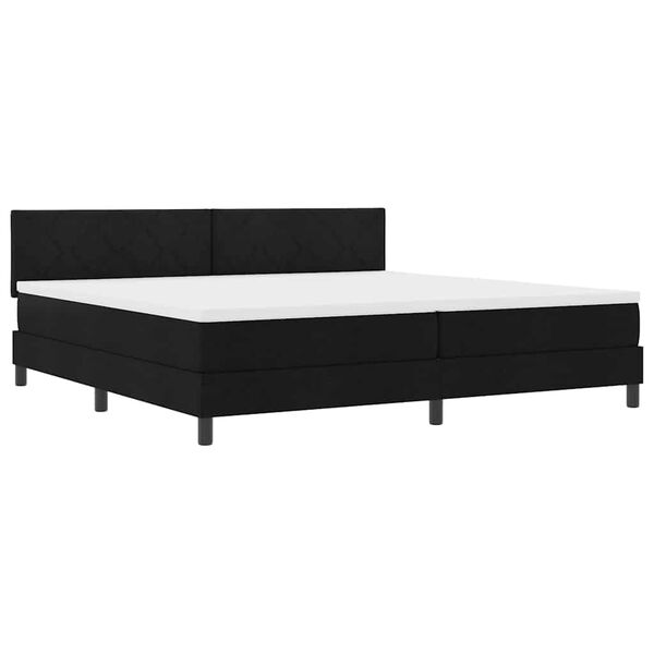 vidaXL Boxspring bed met matras met LED Zwart 200 x 200 cm Stof