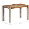 vidaXL Eettafel 118x60x76 cm massief acaciahout grijs
