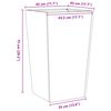 vidaXL Plantenbak 45x45x75 cm staal antracietkleurig