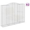 vidaXL Schanskorven 2 st gewelfd 300x50x220/240 cm ijzer