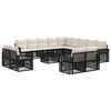 vidaXL Tuinbankenset 14 st Zwart en Cream Wit poly rattan