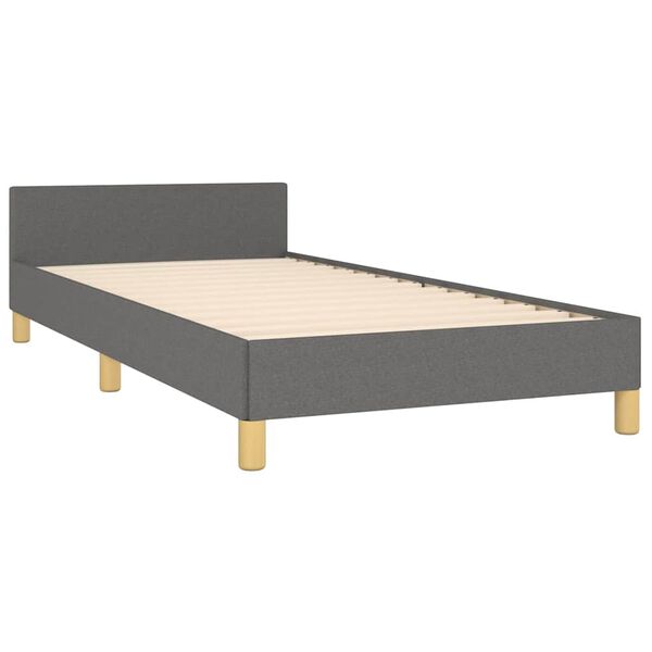 vidaXL Bedframe zonder matras 80x200 cm stof donkergrijs