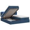 vidaXL Ottoman Bed met Matrassen en LED Blauw 160 x 200 cm Stof