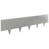 vidaXL Gazonrand 20 pcs 100 x 25 cm Staal Zilverkleurig