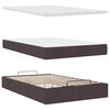 vidaXL Ottoman bed met matras 120x200cm stof donkerbruin