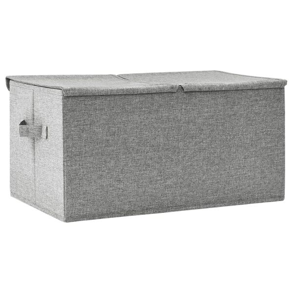 vidaXL Opbergbox 50x30x25 cm stof grijs