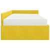 vidaXL Hoekbedframe met Matras Anders 2 pcs Groen Fluweel