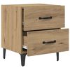 vidaXL Bed kast met lade Artisan Eiken 40 x 35 x 47,5 cm Bewerkt hout