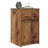 vidaXL LED Bedside Kast 2 pcs Oud hout 38 x 34 x 61 cm Bewerkt hout