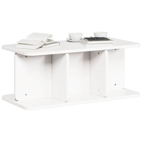 vidaXL Salontafel Wit 80 x 39,5 x 33,5 cm Massief grenenhout
