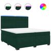 vidaXL Boxspring met matras fluweel donkergroen 200x200 cm