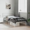 vidaXL Bedframe met hoofdbord metaal wit 100x190 cm
