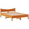 vidaXL Bedframe met hoofdbord massief grenenhout wasbruin 120x200 cm