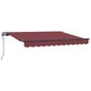 vidaXL Uitschuifbare luifel Bordeauxrood 250 x 200 cm Stof
