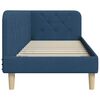 vidaXL Hoekbedframe met hoofdeinde Blauw 80 x 200 cm Stof
