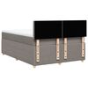 vidaXL Boxspring met matras stof taupe 140x190 cm
