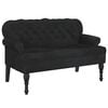 vidaXL Bank met rugleuning zwart 119,5x64,5x75 cm fluweel