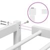 vidaXL Bedframe metaal wit 135x190 cm