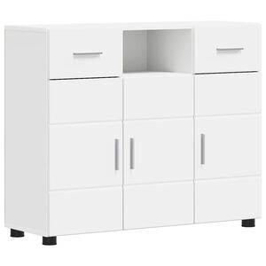 vidaXL Houten Kast met lade Wit 88,5 x 30,5 x 73 cm Bewerkt hout