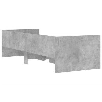 vidaXL Bedframe met lades betongrijs 90x190 cm
