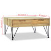 vidaXL Salontafel 80x80x40 cm massief teakhout