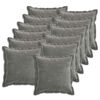 vidaXL Kussensloop 12 st HOUTEN Donkergrijs 45 x 45 cm Chenille Stof