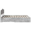 vidaXL Bedframe met hoofdeinde Beton Grijs 160 x 200 cm Bewerkt hout