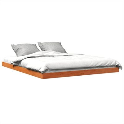 vidaXL Bedframe massief grenenhout wasbruin 160x200 cm