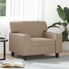 vidaXL Fauteuil 60 cm kunstleer cappuccinokleurig