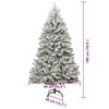 vidaXL Kunstkerstboom met 300 LED Groen en Wit 180 cm PVC en Metaal