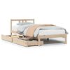 vidaXL Bedframe zonder matras massief grenenhout 75x190 cm