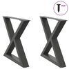 vidaXL Salontafelpoten 2 st 50x(42-43,3) cm staal antraciet