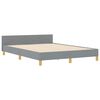 vidaXL Bedframe met hoofdeinde Lichtgrijs 140 x 200 cm Stof