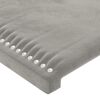vidaXL Boxspring met matras fluweel lichtgrijs 100x200 cm
