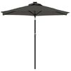 vidaXL Parasol met LED's en stalen paal 225x225x212cm antracietkleurig