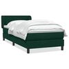 vidaXL Boxspring met matras fluweel donkergroen 90x210 cm
