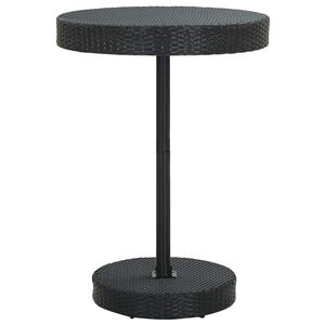 vidaXL Tuintafel 75,5x106 cm poly rattan zwart
