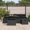 vidaXL Tuin Sofa Set 6 pcs Zwart poly rattan