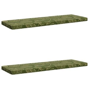 vidaXL 2-delige Bankkussens VUGHT 2 st 100% Polyester Bladontwerp