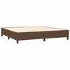 vidaXL Boxspring met matras en LED stof donkerbruin 200x200 cm