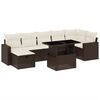 vidaXL 8-delige Loungeset met kussens poly rattan bruin
