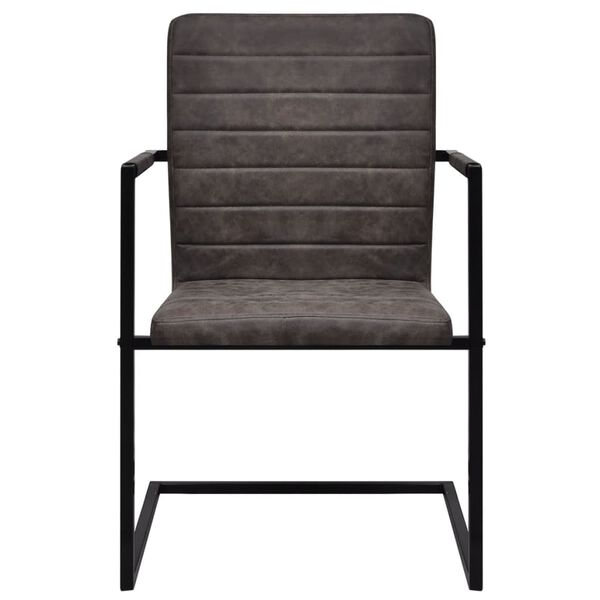 vidaXL Eetkamerstoelen 6 st kunstleer donkerbruin