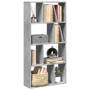 vidaXL Boekenkast 60x20x120,5 cm bewerkt hout betongrijs