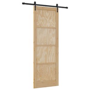 vidaXL Schuifdeur ORKDAL 83 x 232 cm Massief grenenhout Naturel
