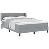 vidaXL Boxspringbed met hoofdeinde Lichtgrijs 160 x 200 cm Stof