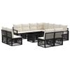 vidaXL Tuinbankenset 12 st Zwart en Cream Wit poly rattan