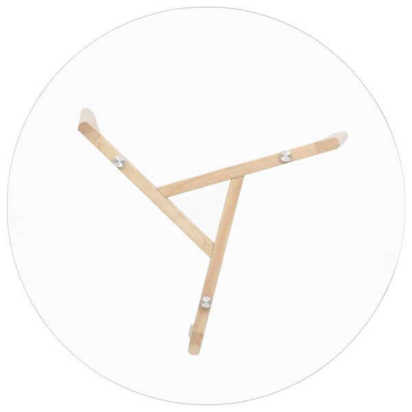 vidaXL Eettafel 80 cm gehard glas transparant