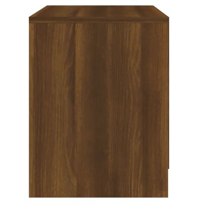 vidaXL Nachtkastje 45x34,5x44,5 cm bewerkt hout bruin eikenkleur