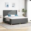 vidaXL Boxspringbed met matras Donkergrijs 180 x 200 cm Stof
